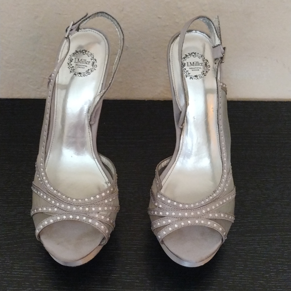 🔥L.miller silver rhinestone heels - Picture 2 of 8